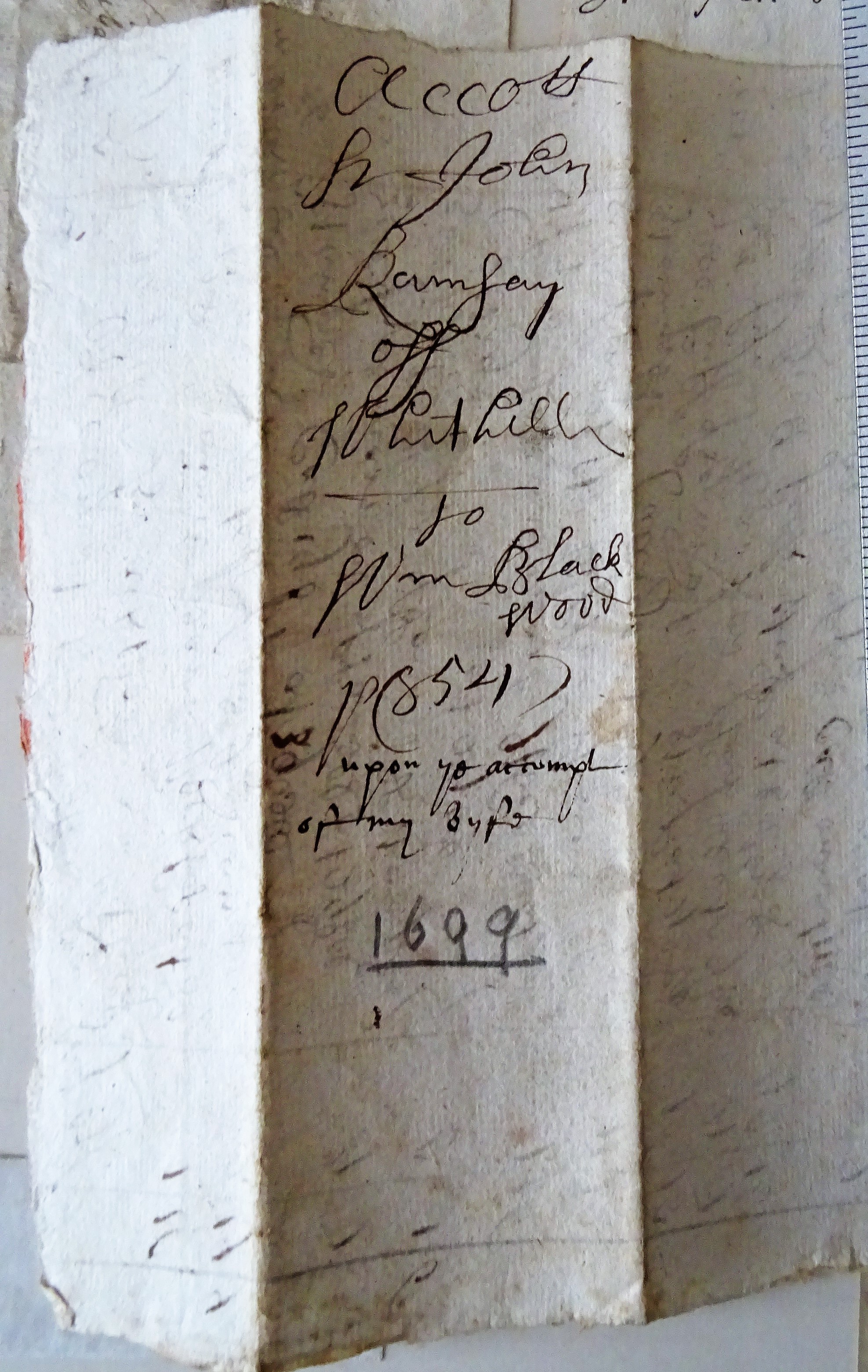 A bill dated 1699 made out to John Ramsay