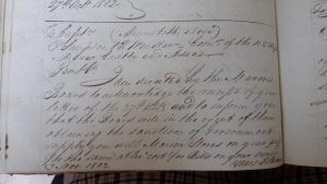 log book entry dated 1802
