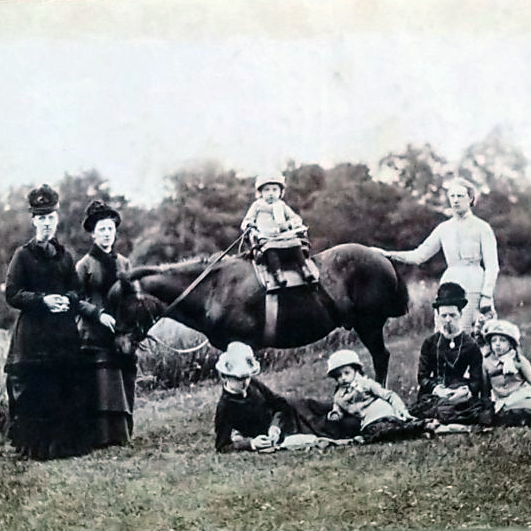 Five daughters and three granddaughters of Robert Balfour Wardlaw-Ramsay and Lady Louisa Jane Hay